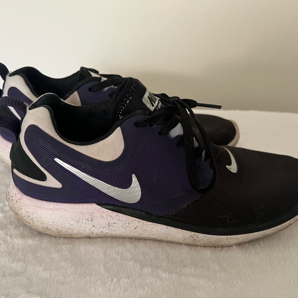 Nike Black and Purple Athletic Shoes